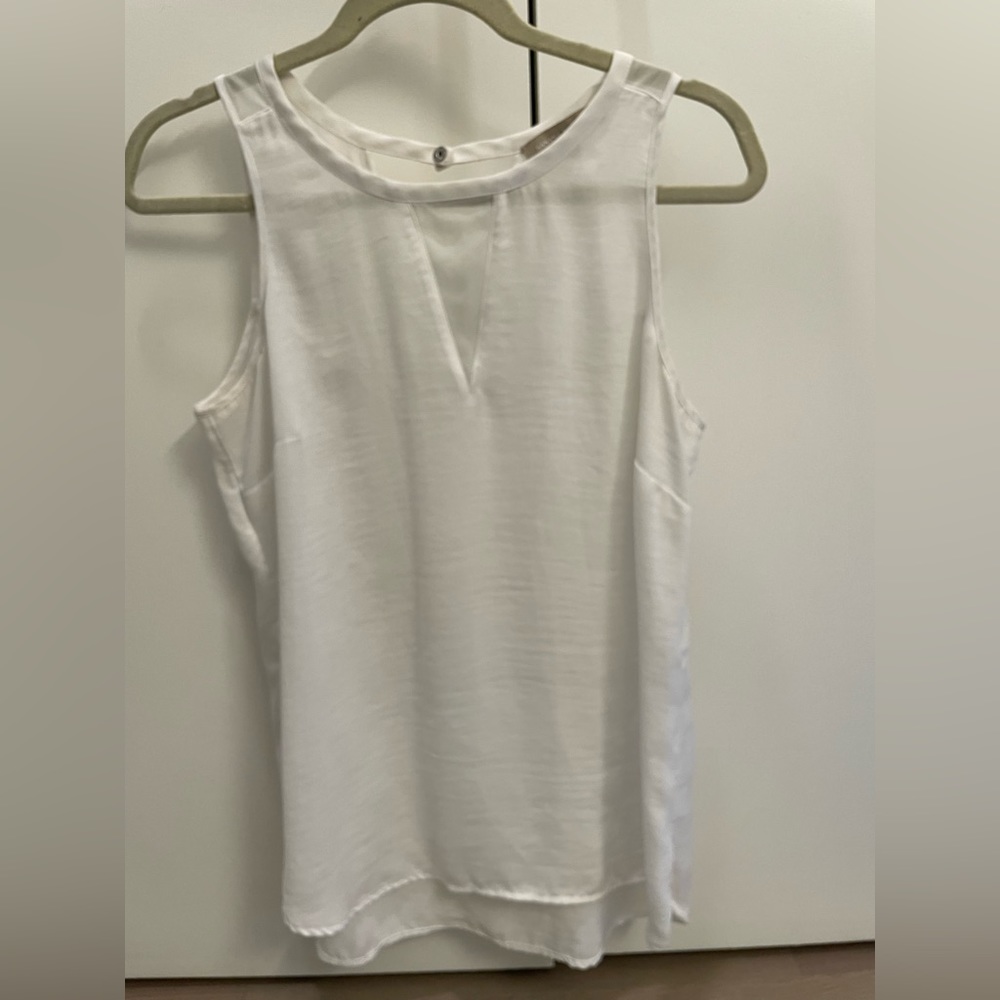 Banana Republic white blouse with sheer, size medium